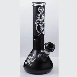 Стеклянный бонг Black Beaker Skeleton 30cm 7mm