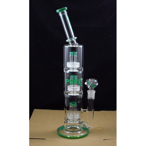 Стеклянный бонг PURE Triple UFO Perc 60см