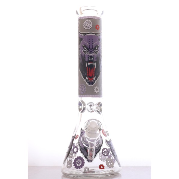 Стеклянный бонг Glass Beaker WOLF 5мм