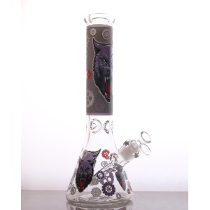 Стеклянный бонг Glass Beaker WOLF 35см 7мм 