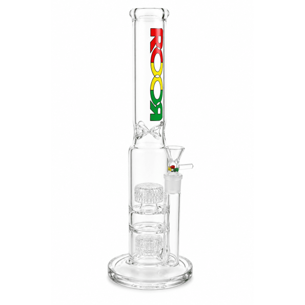 Стеклянный бонг ROOR UFO Double Perc 45cm