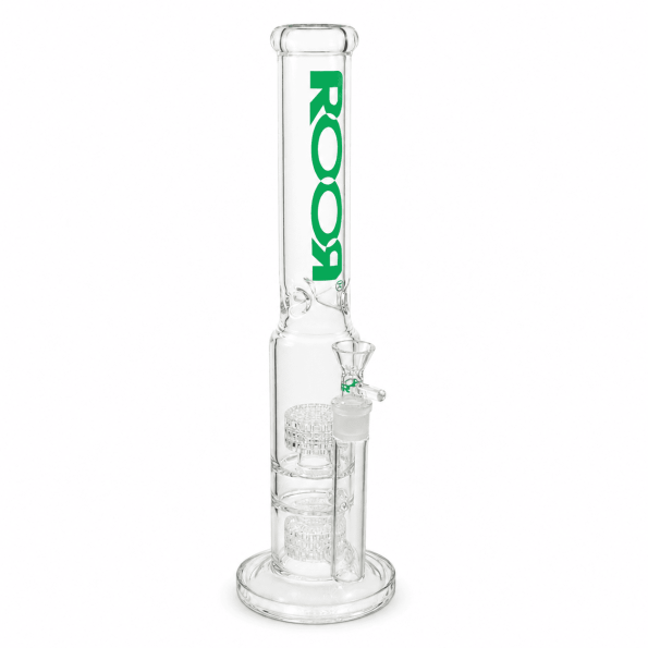 Стеклянный бонг ROOR UFO Double Perc 45cm