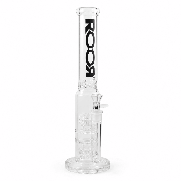 Стеклянный бонг ROOR UFO Double Perc 45cm