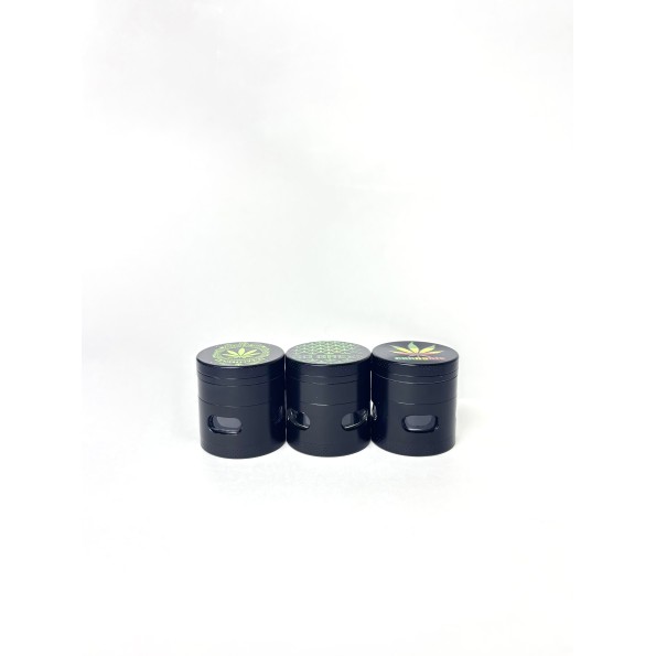 Металлический гриндер-поллинатор с окошком снизу (4-х секц., 40мм)