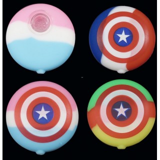 Силиконовая трубка Captain America Shell Glass Bowl
