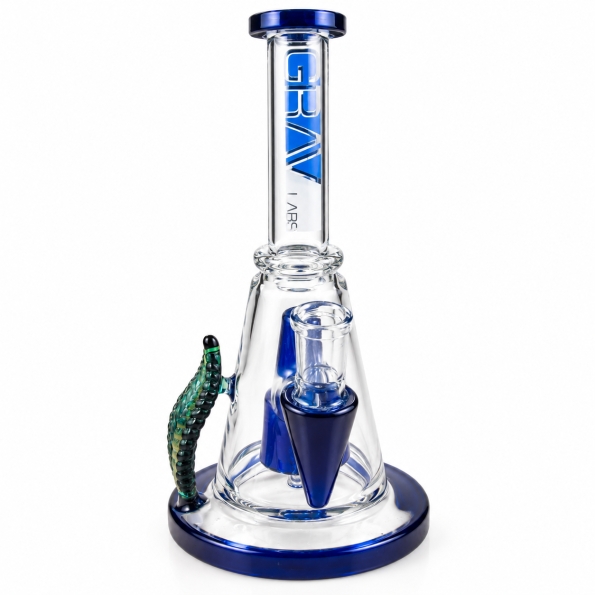 Стеклянный бонг GRAV Labs LEAF Drop Dub Rig 22cm