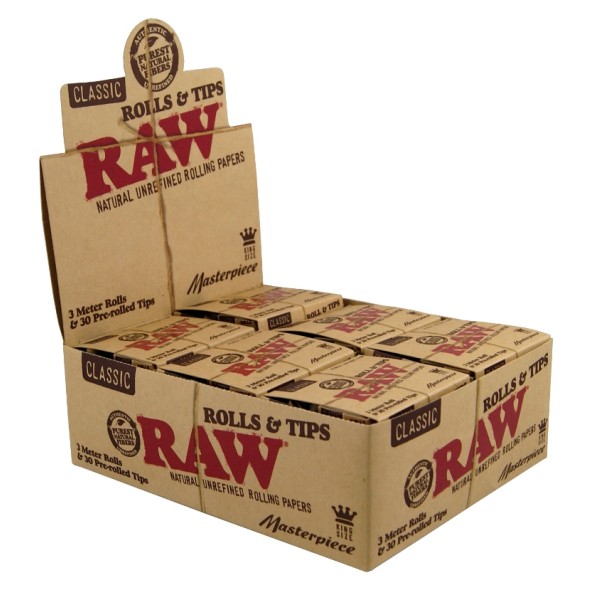 Бумага для самокруток RAW Masterpiece 2в1 (Pre-rolled tips)