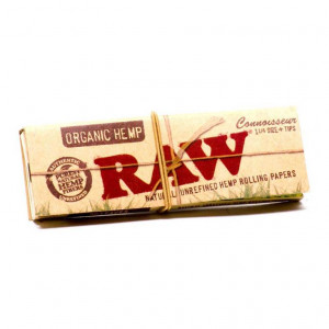 Бумага для самокруток RAW Organic Hemp 1/4 2в1 (77-44мм)