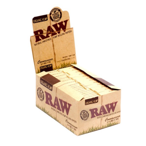 Бумага для самокруток RAW Organic Hemp 1/4 2в1 (77-44мм)