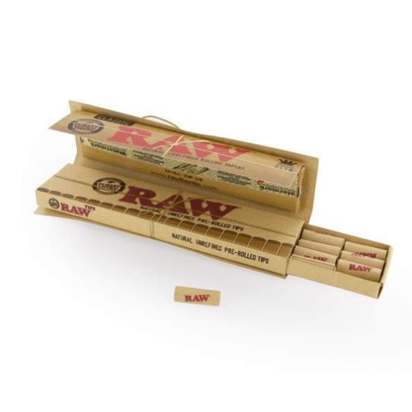 Бумага для самокруток RAW Slimsize 2в1 (Pre-rolled tips)
