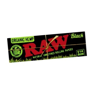 Бумага для самокруток RAW HEMP BLACK 1' 1/4 (77-44мм)