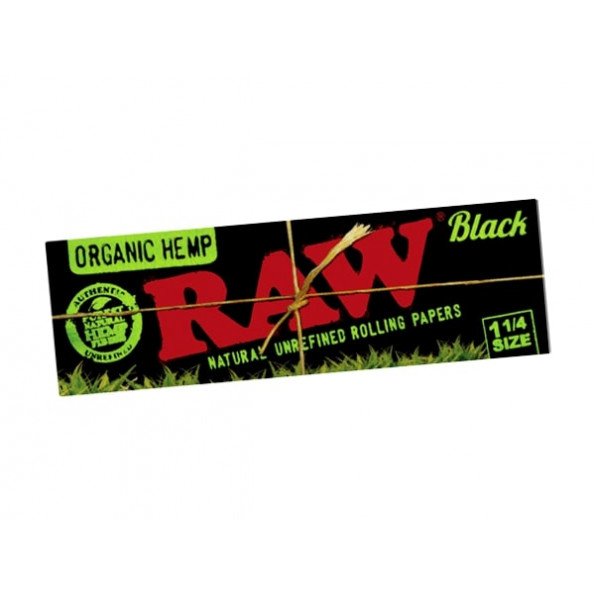 Бумага для самокруток RAW HEMP BLACK 1' 1/4 (77-44мм)