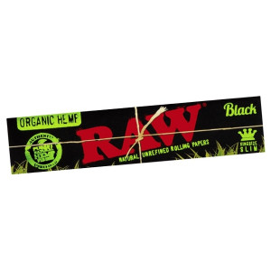 Бумага для самокруток RAW Slimsize HEMP BLACK (110-44мм)