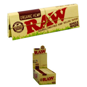 Бумага для самокруток RAW Organic Hemp 1/4 (77-44мм)