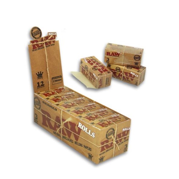 Бумага для самокруток RAW ROLLS KING (Рулон 3м)