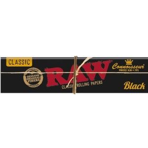 Бумага для самокруток RAW BLACK Slimsize 2в1 (110-44мм)