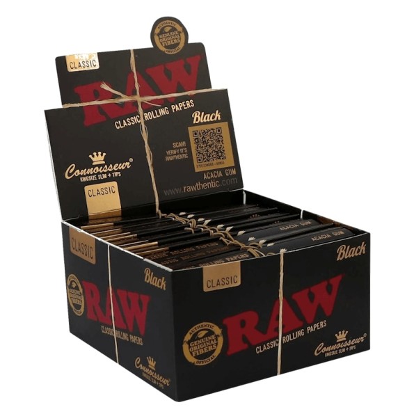 Бумага для самокруток RAW BLACK Slimsize 2в1 (110-44мм)